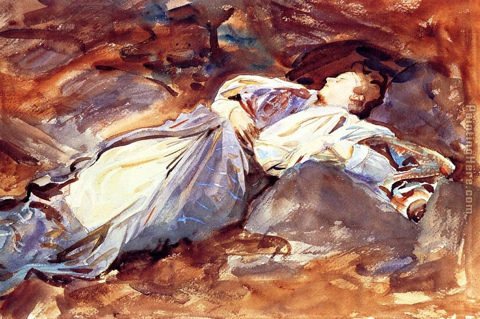 Violet Sleeping painting - John Singer Sargent Violet Sleeping art painting